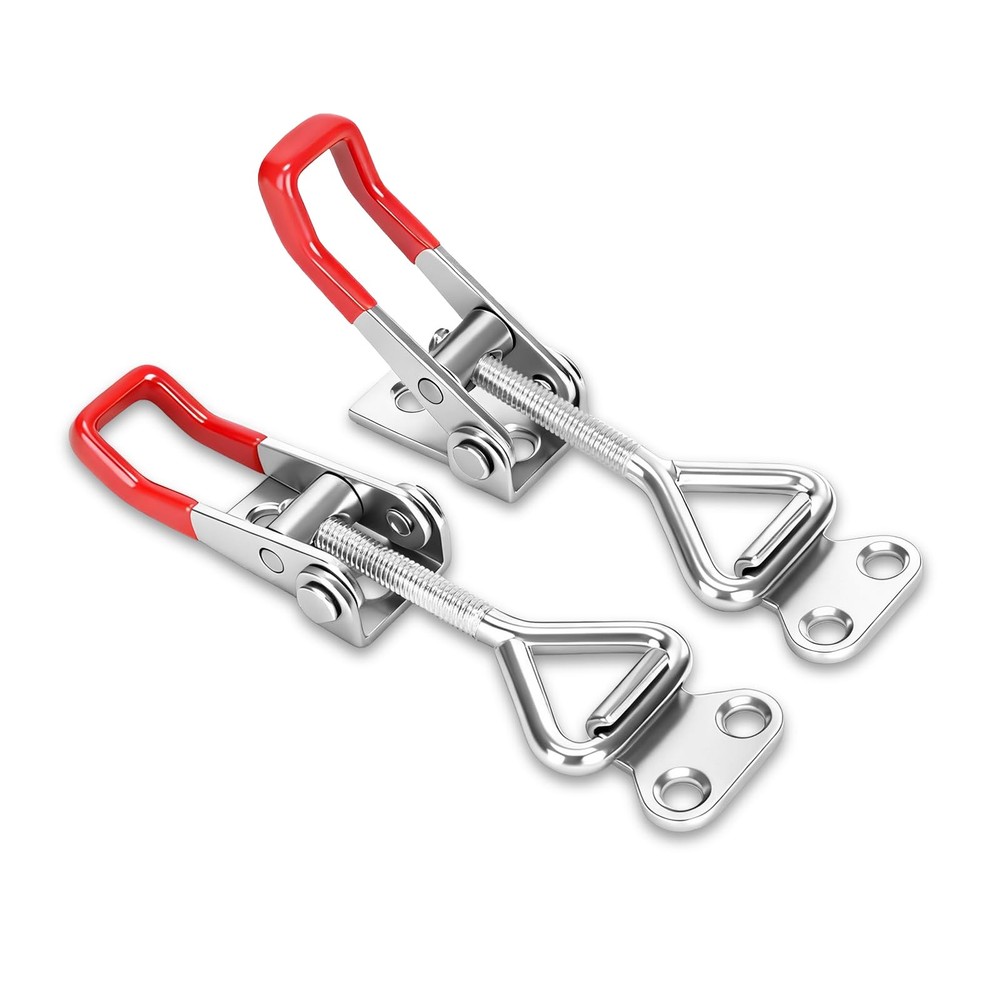 FRXIE 2 Pack Adjustable Toggle Latch 4001, Quick Release Clamp Silver