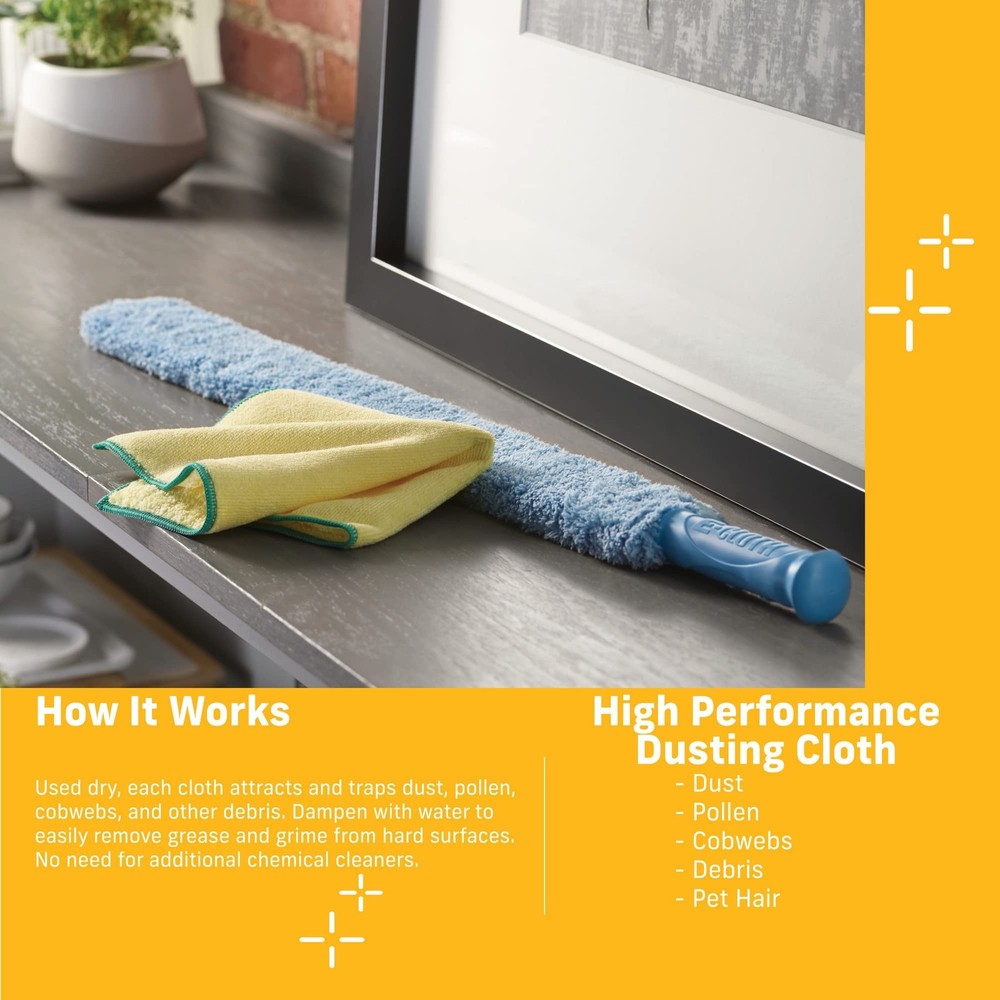 E-Cloth High Performance Dusting Cloth - Microfiber Dusters for Cleaning, Sup...