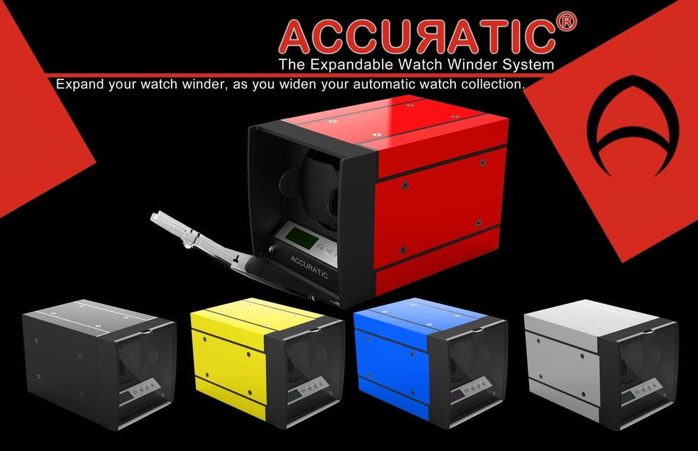 Expandable Automatic Watch Winder w/Digital LCD Display.