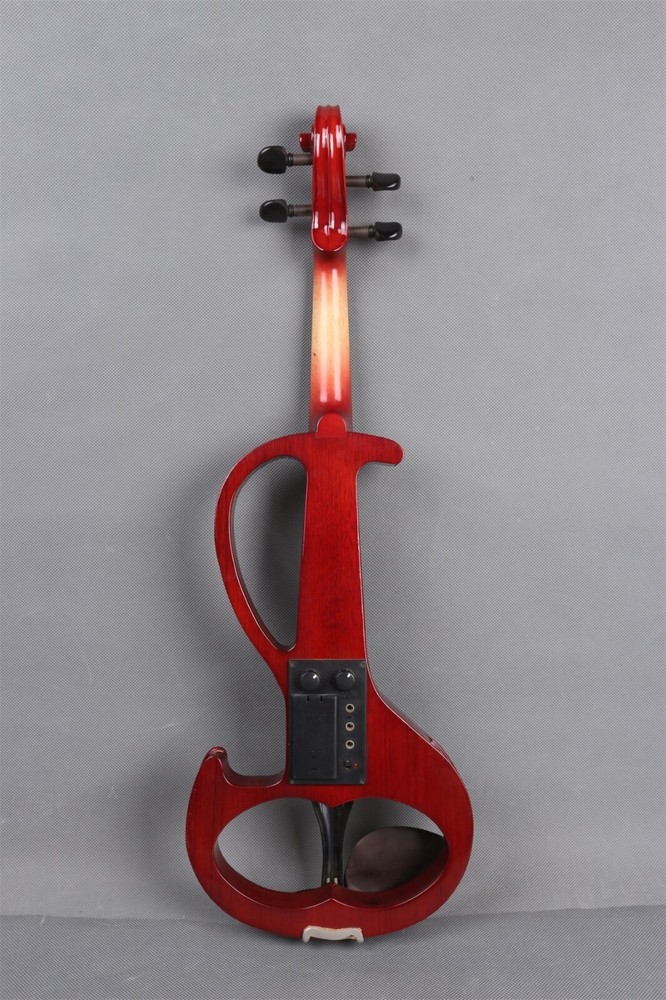 Advanced 4 String Electric Violin Kit 4/4 Size Solid Wood with Bow and Case