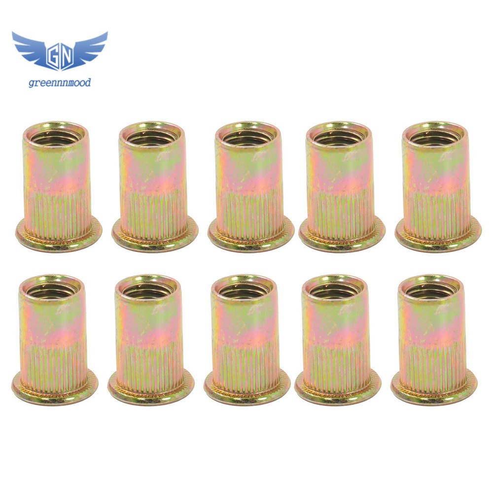 14" Rivet Nut Tool Kit with 70Pcs Rivet Nuts & 7 mandrels Effort-Saving Design