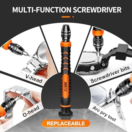 Watch Repair Tool Kit - Battery Replacement, Strap Adjustment, Case Opener, Link
