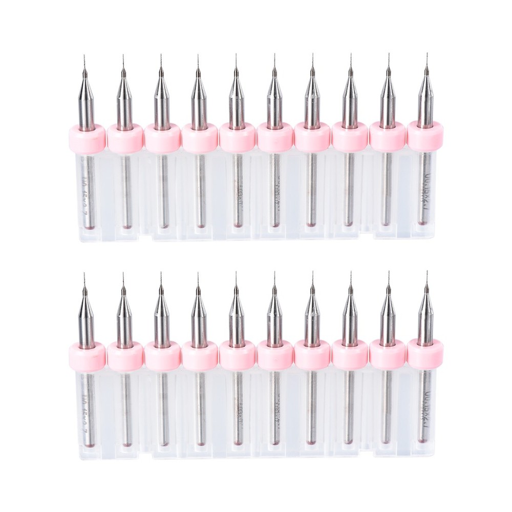 20pcs 0.15mm Carbide CNC Engraving Circuit Board Micro PCB Drill Bits