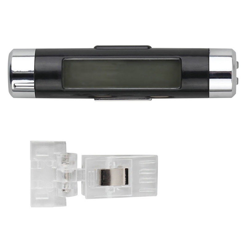 2in1 Digital LED Car Clock Thermometer Temperature LCD Backlight NO Battery