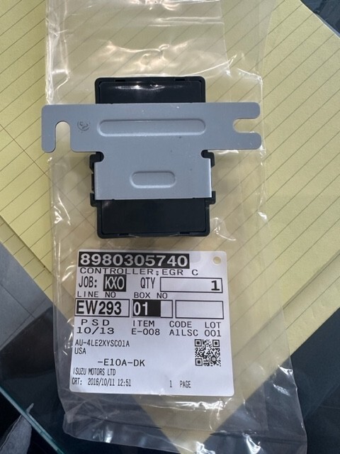 Isuzu 4LE2 Diesel Engine Controller Panel E-ECU 8980305740