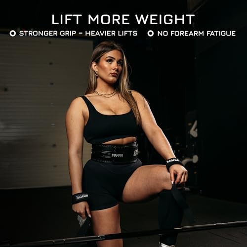 Gym Straps Weight Lifting Wrist Wraps Bundle – Workout Lifting Straps Black