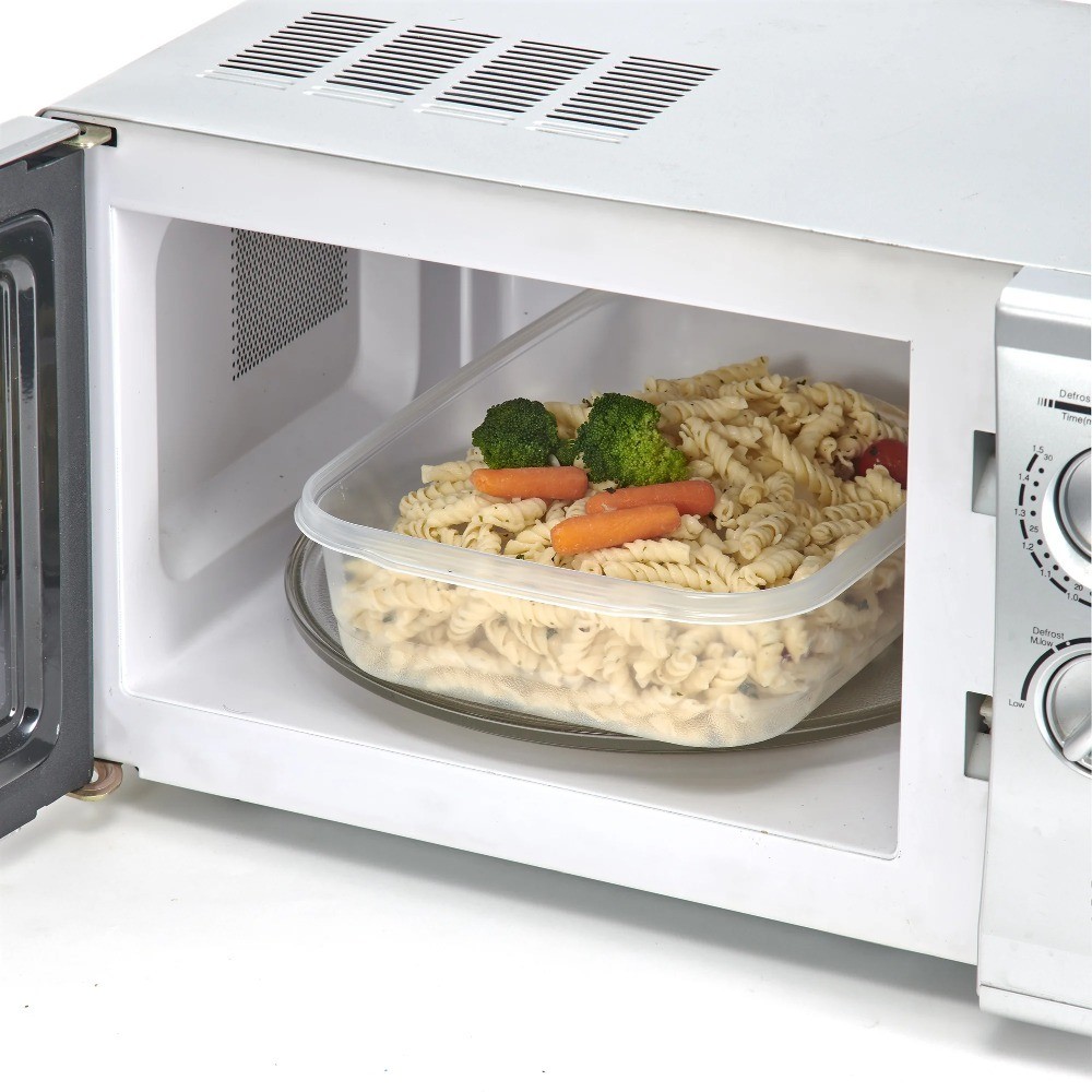 2 Pack Rectangular 1 Gallon Plastic Food Storage Container for Pantry