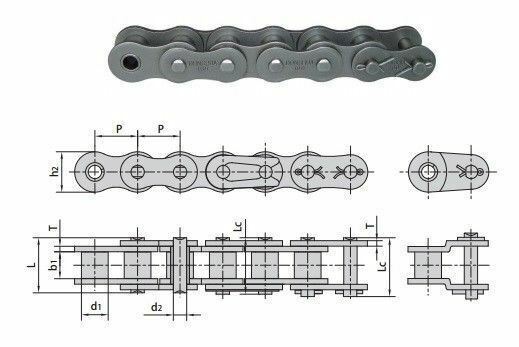 #140 Roller Chain 10 Feet with 1 Connecting Link