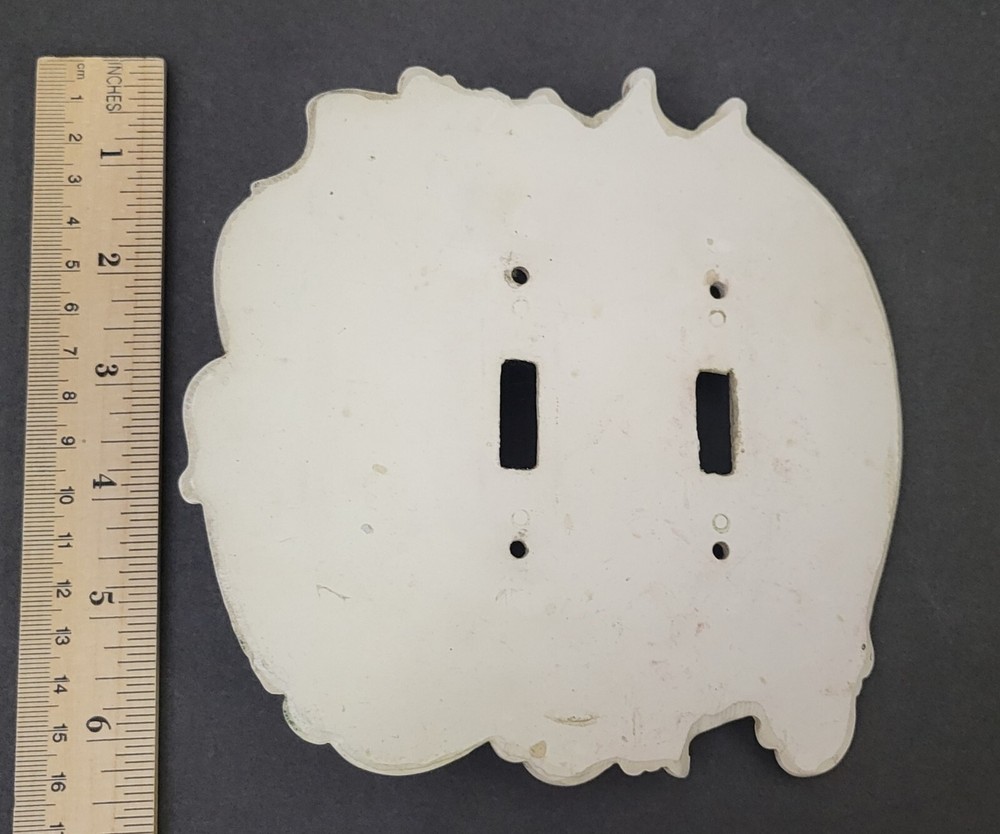 Vintage Cherub Double Switch Plate 3D