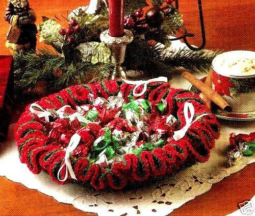 DECORATIVE Holiday Candy Dish/Decor/Crochet Pattern INSTRUCTIONS ONLY