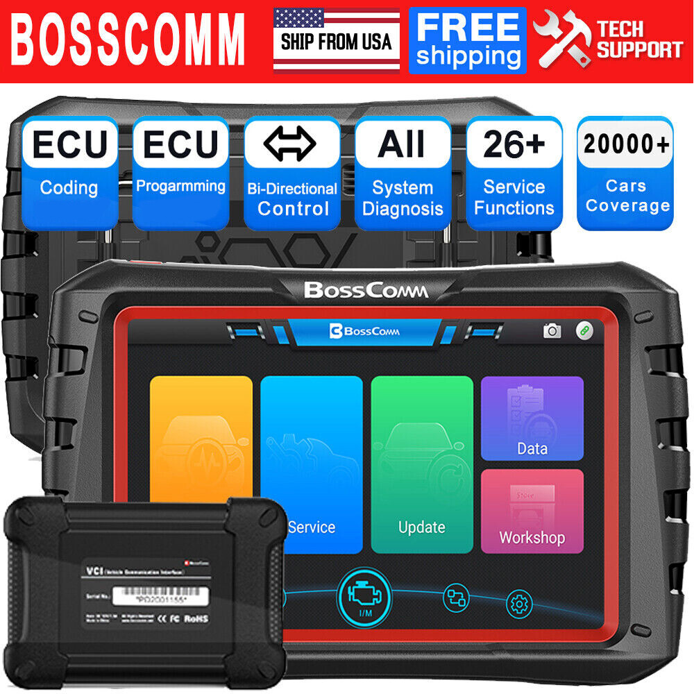 Automotive Bi-Directional Bluetooth OBD2 Scanner Diagnostic Scan Tool ECU Coding
