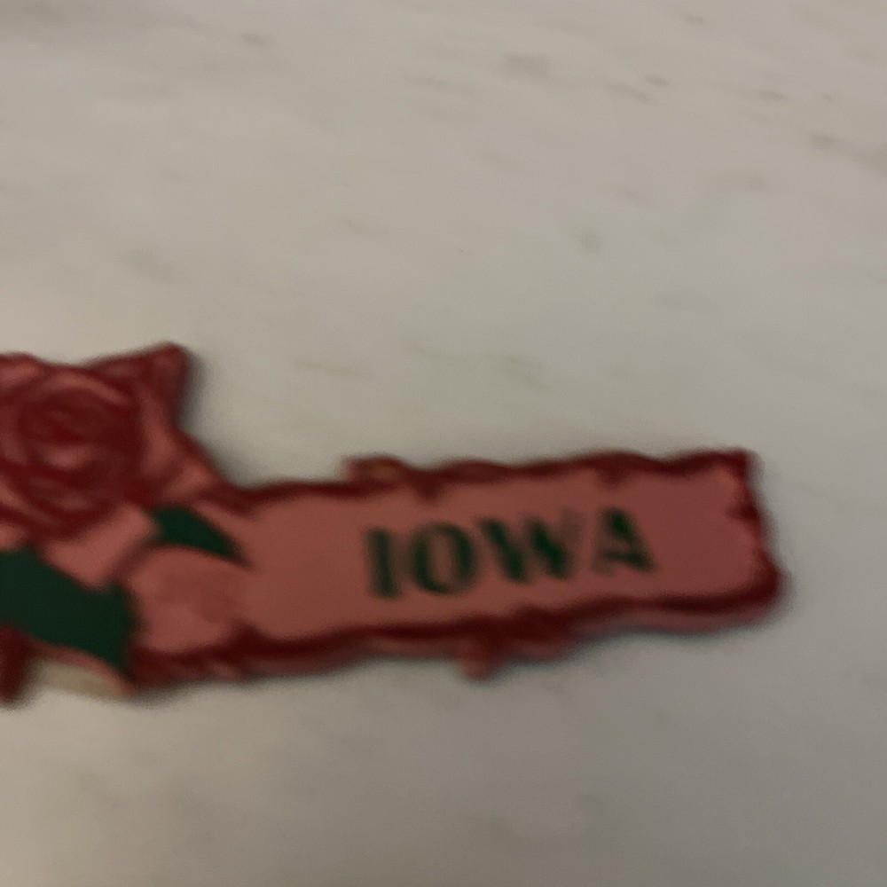 Iowa Pink Fridge Magnet.