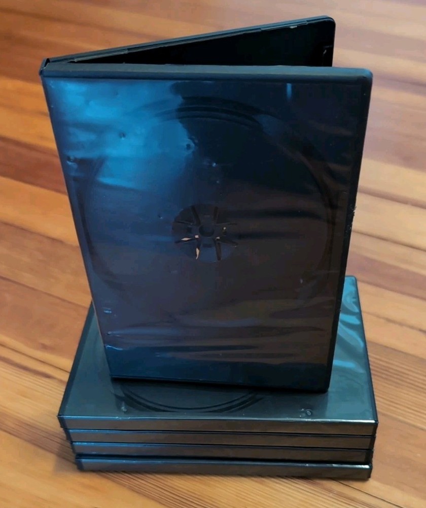 (5) Standard Black Double 2 Discs DVD Case Lot