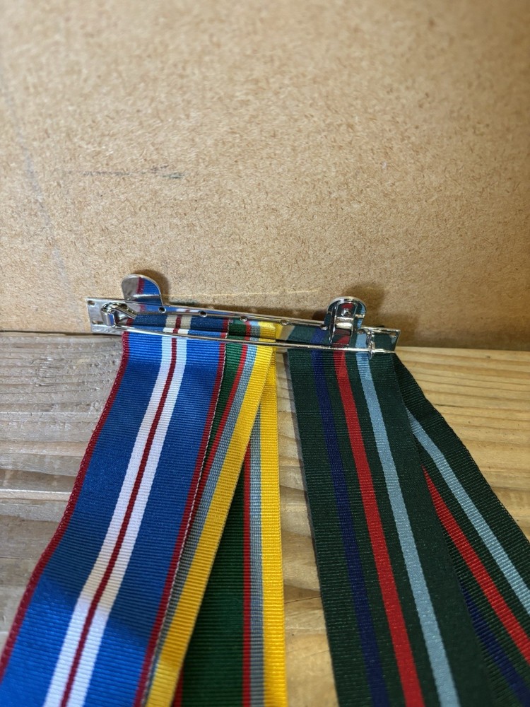 Military Brooch With Ribbons