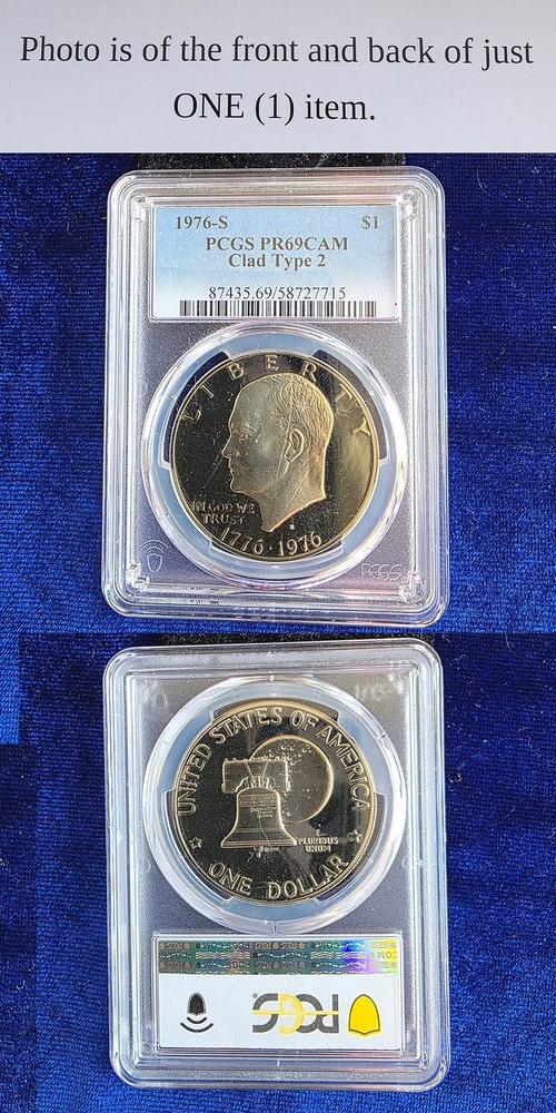1976-S IKE Eisenhower Type 2 Clad Dollar Proof PCGS PR69DCAM