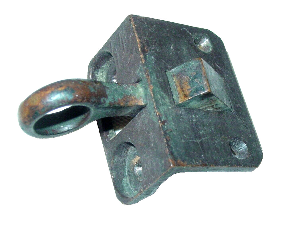 Vintage Antique Transom Catch Sash Window Latch Bronze Ring Pull Return Part