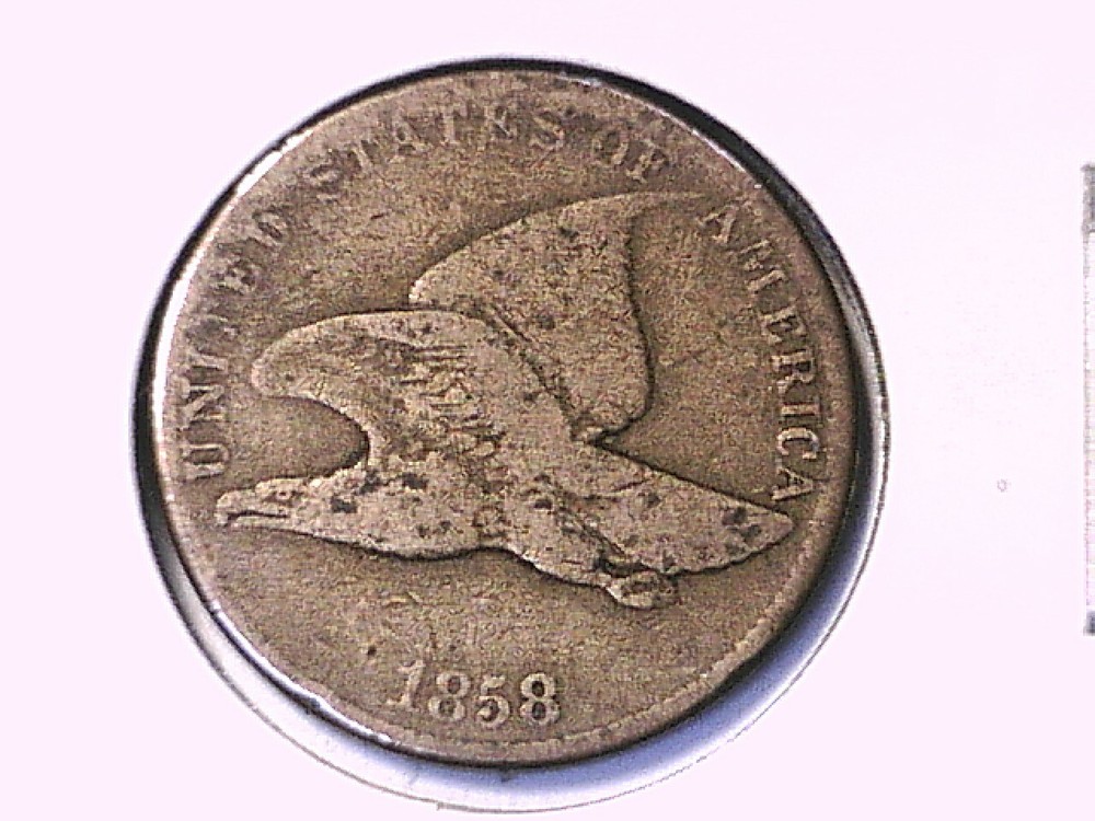 1858 Flying Eagle Cent Genuine Raw Ungraded 01011