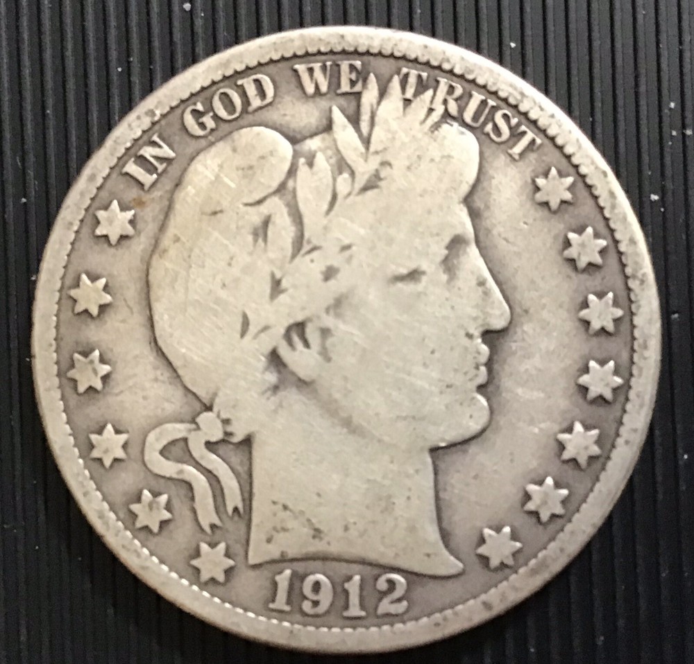 Barber Silver Half Dollar 1912-d
