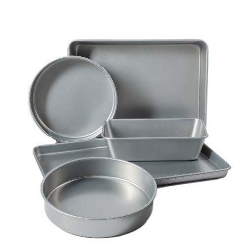 5-Piece Carbon Steel Nonstick Bakeware Set, Silver