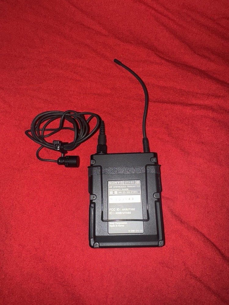 Sony UTX-B2 Synthesized Transmitter w/ Lapel Mic