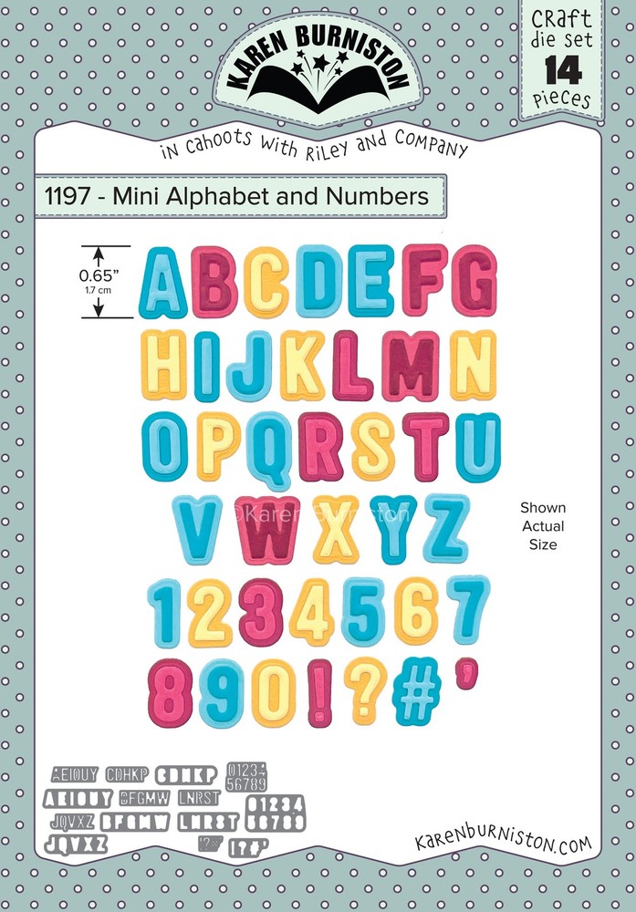 Karen Burniston Dies-Mini Alphabet & Numbers