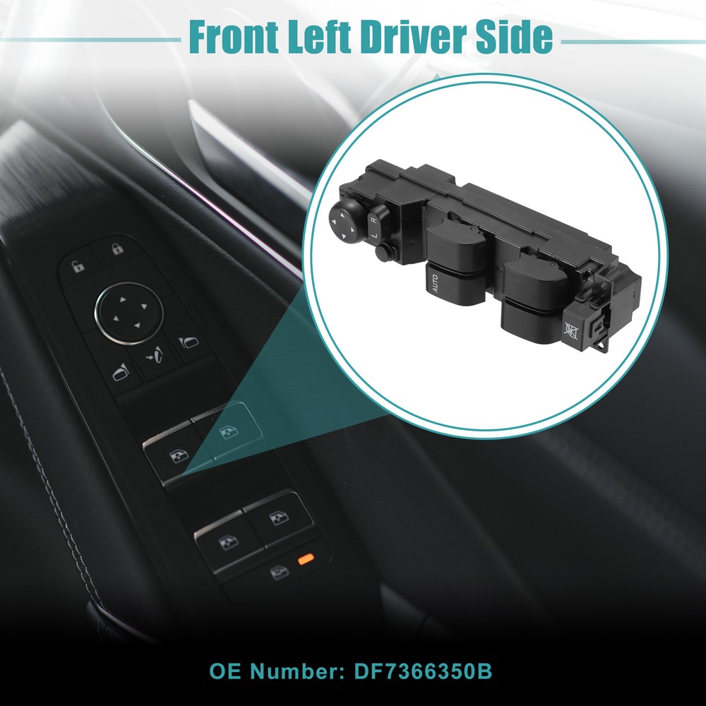 Pack (1) Front Left Driver Side Master Power Window Switch for Mazda 2 2011-2014