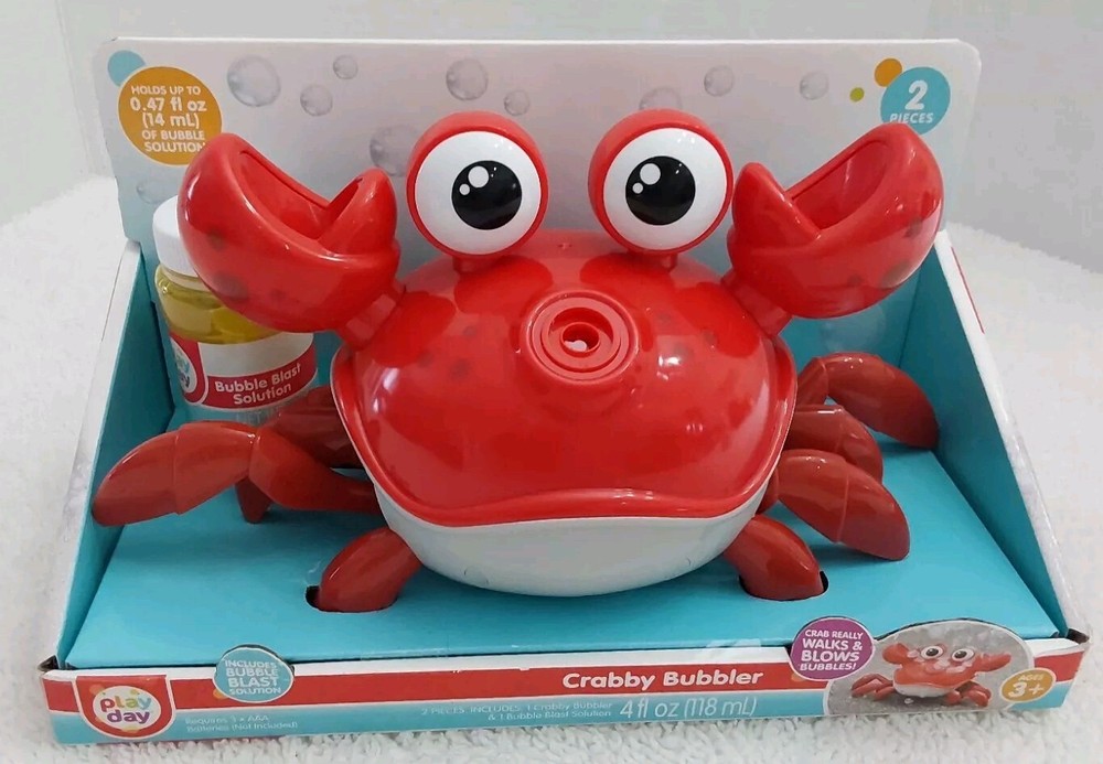 Play Day Crabby Bubbler Walks & Blows Includes Bubble Blasting Solution Unisex