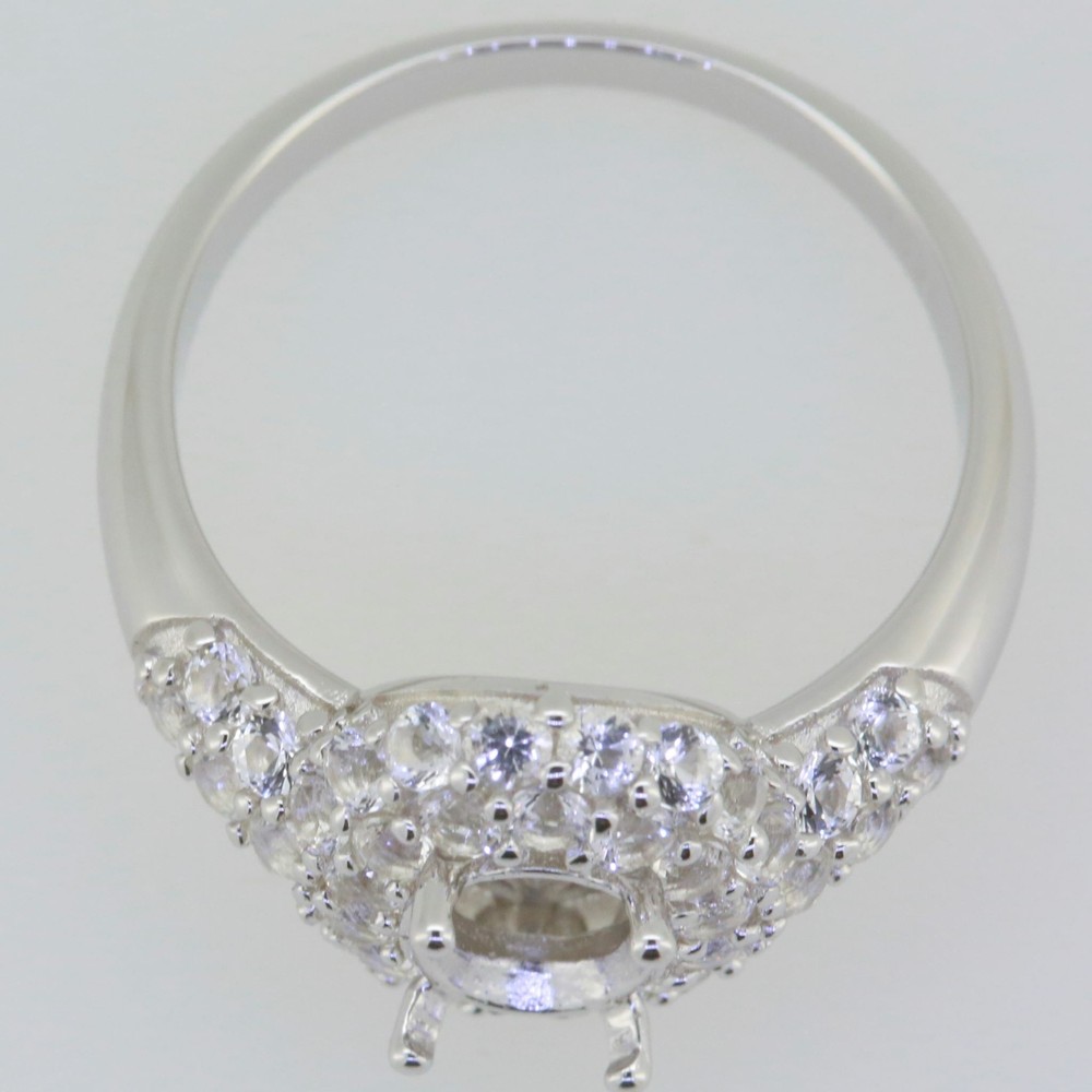 Sterling Silver Semi Mount Ring Setting Oval OV 8X6mm