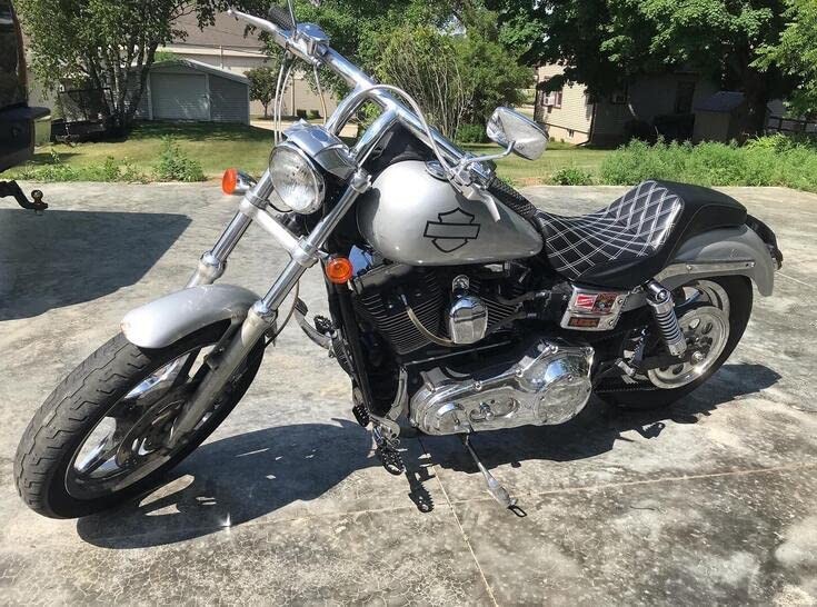 Dyna Motorcycle Seat Driver Passenger 2006-2017 White Stitching