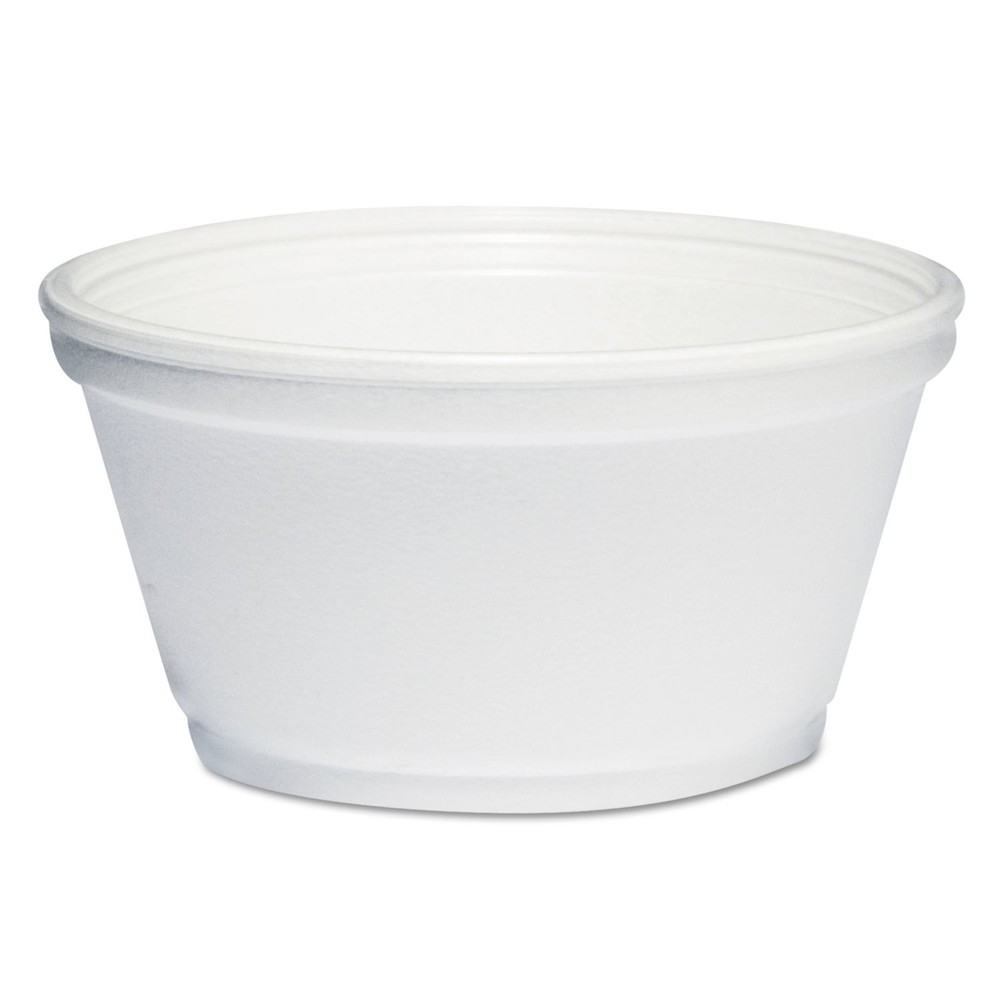 Dart® Foam Container, 8oz, White, 1000/Carton