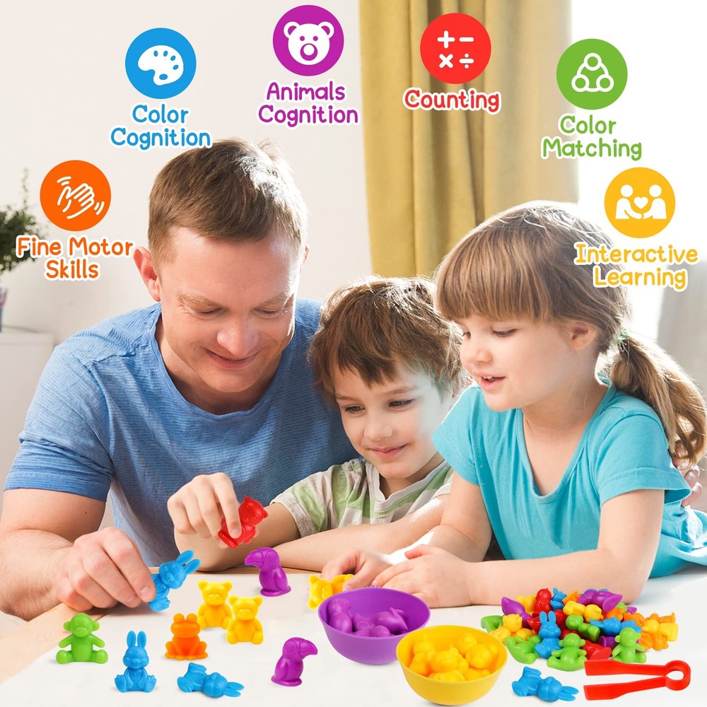 Counting Animals Color Sorting Matching Games with Medium, Dinosaurs