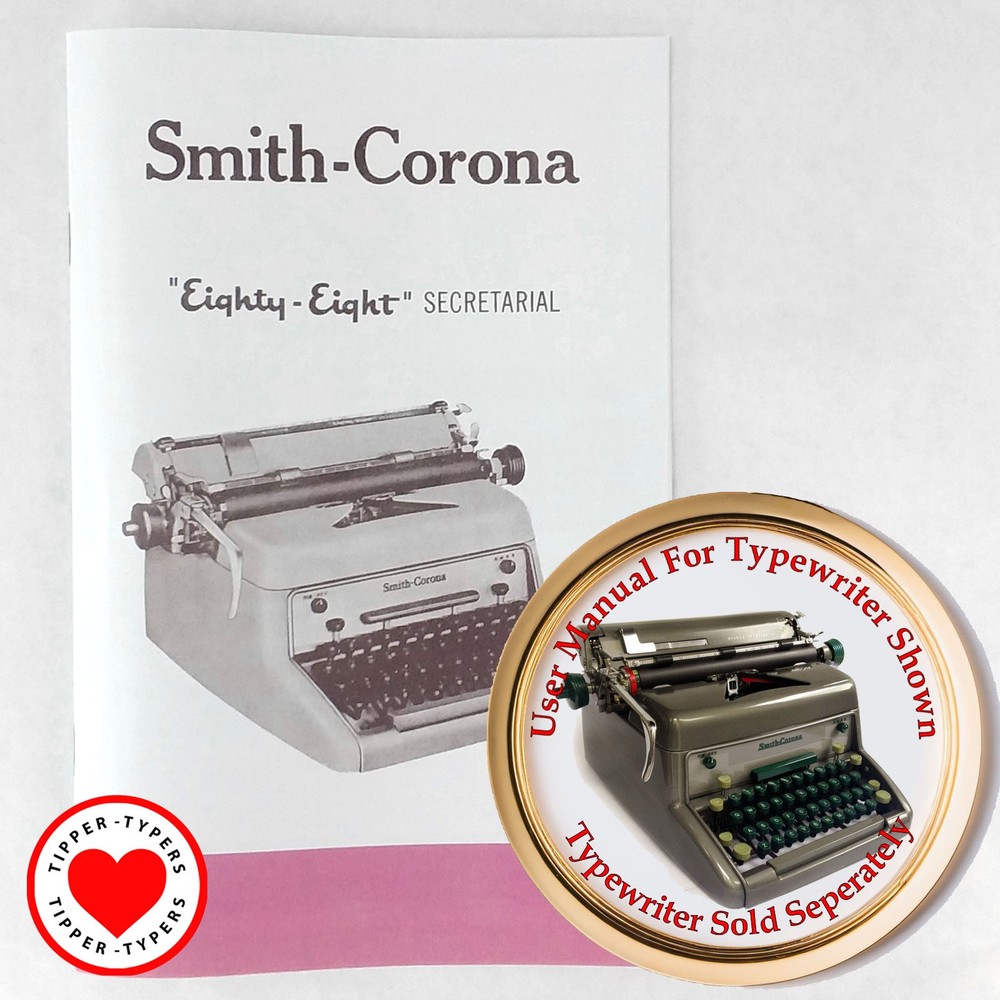 Smith Corona Eighty-Eight 88 Secretarial Typewriter User Instruction Manual