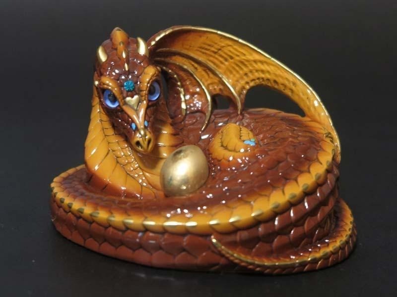 Windstone Editions Mother Coiled Dragon – Brown