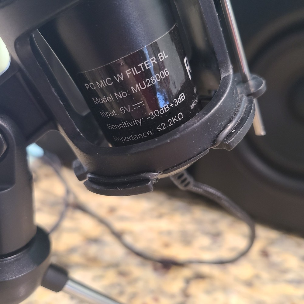 USB PC Microphone With Filter and stand - Model # Mu28006