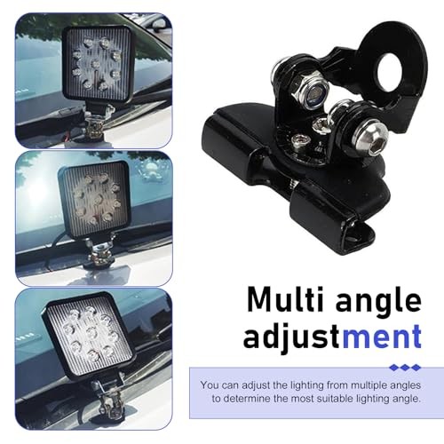 LED Light Bar Mounting Brackets, Wide-Angle Adjustable LED Work 2 PCS Black