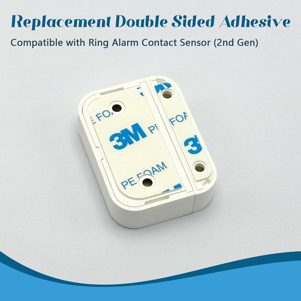 Replacement Adhesive for Ring Alarm Contact Sensor (2Nd Gen), 12PCS Pre-Cut Doub