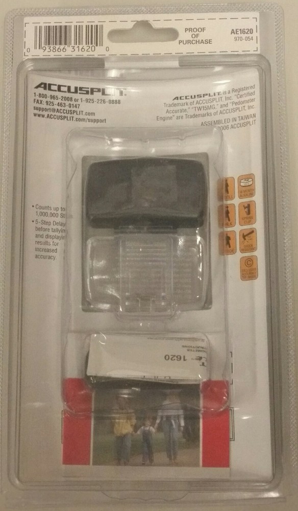 Accusplit Eagle Step Activity Pedometer, AE1620