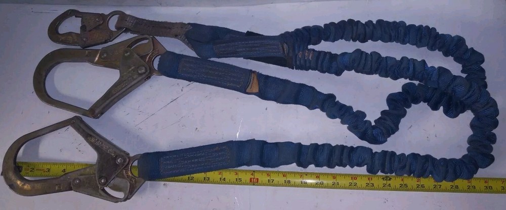 FallTech ElasTech 6' Double Lanyard Steel Hooks 100% Tie-Off Y-LEG Preowned