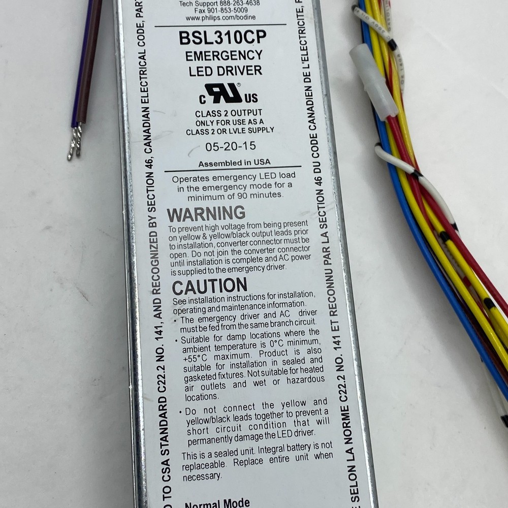 Philips Bodine BSL310CP Class 2 Output Emergency Led Driver