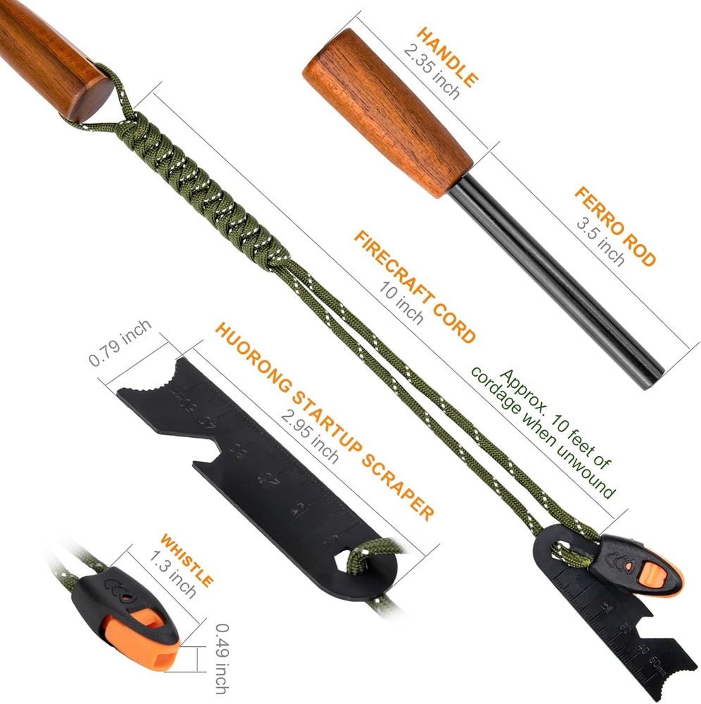 survival ferro rod fire starter kit