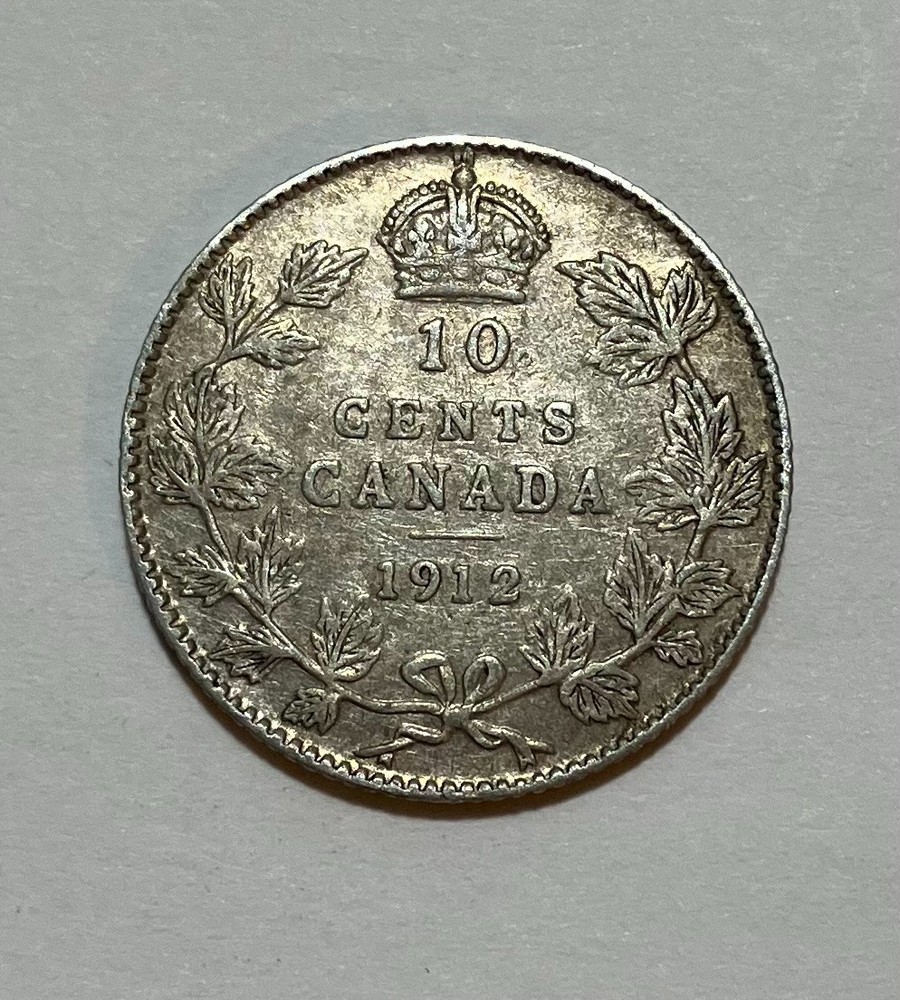 1912 Canada Silver 10 Cents