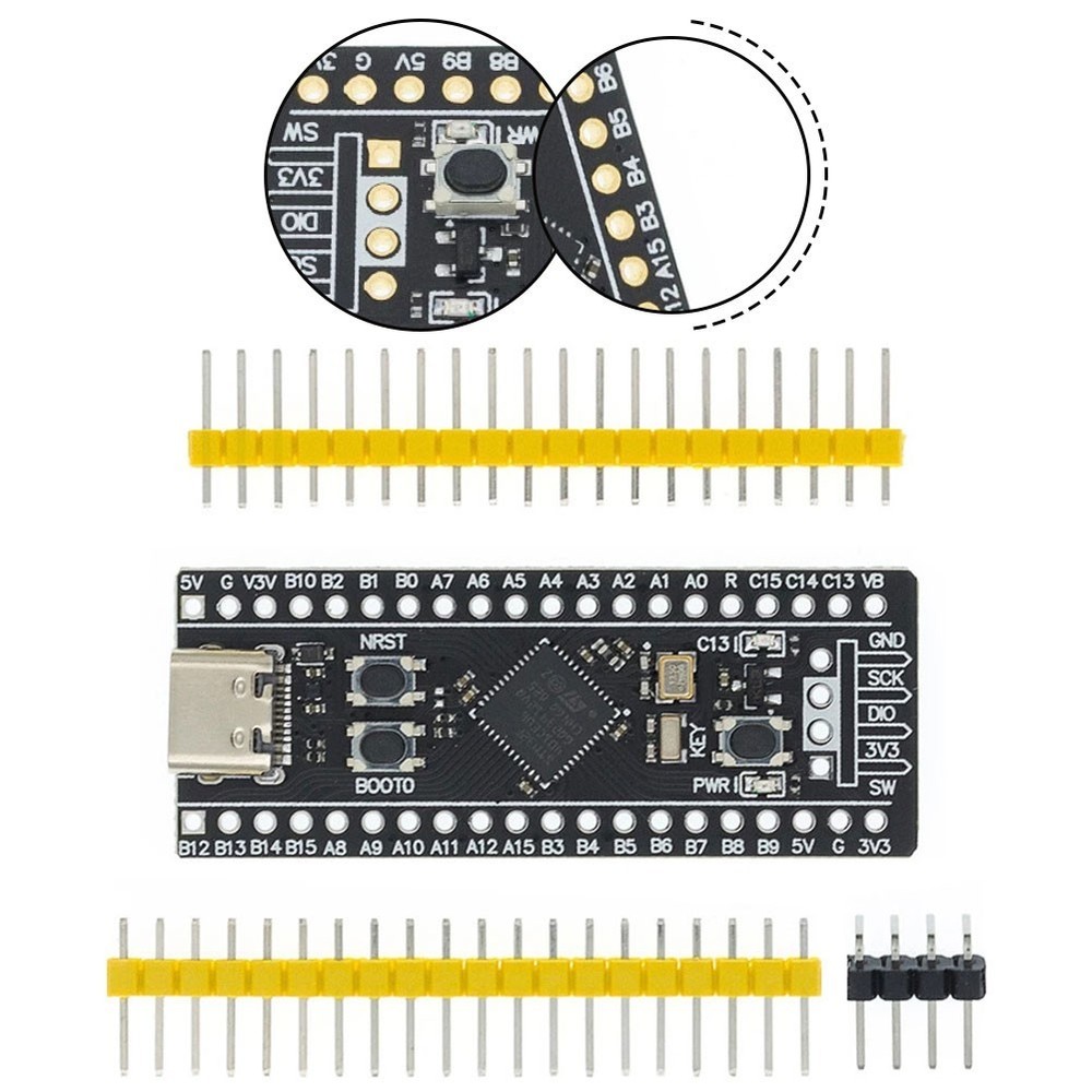 STM32F401CCU6 Embedded Learning Board with BOOT Settings and MicroPython
