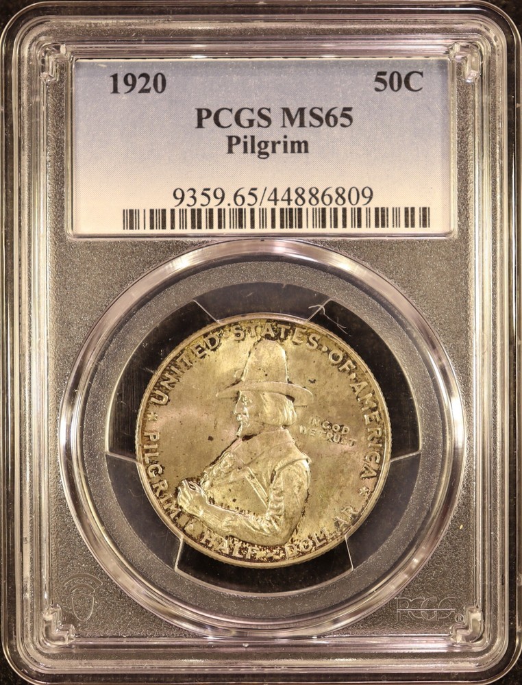 1920 Pilgrim Commemorative Half Dollar -PCGS MS65! Excellent Original w/ Luster!