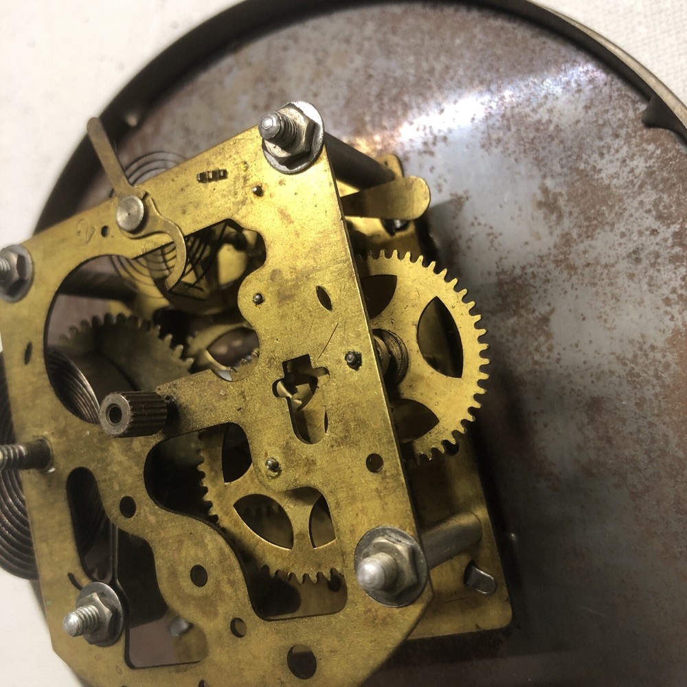 Vintage Gilbert Kitchen Clock & Face Movement PARTS REPAIR