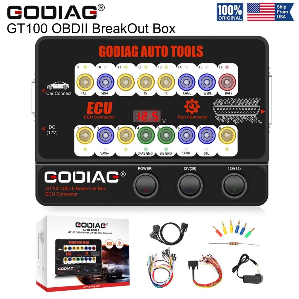 GODIAG GT100 OBD2 Breakout Box Protocol Detector CAN Test Box Break Out Tester