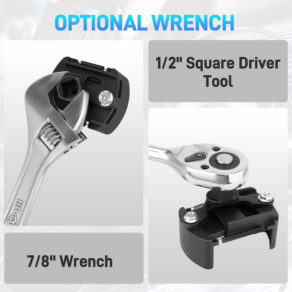 Adjustable Oil Filter Wrench tool Universal 60-80mm removal tool