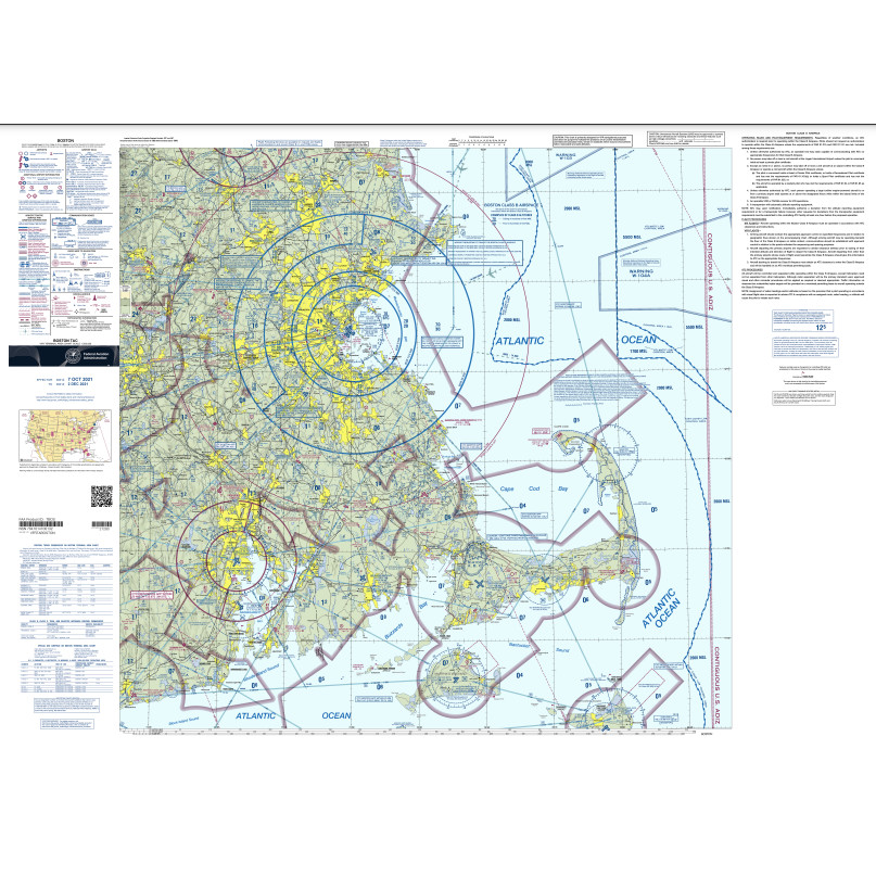FAA Chart: VFR TAC Chart Boston - Always Current - Select Cycle Dates