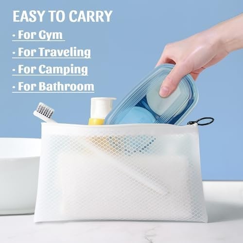 OZNER Solid Shampoo Bar Holder,Travel Soap Case,Large Blue