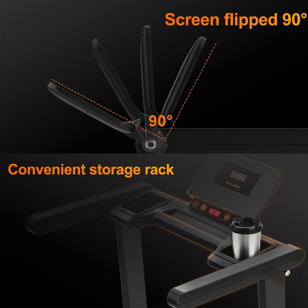 Folding Treadmill With Handles 2.5HP Foldable Treadmill 300 LBS Capacity MSGN