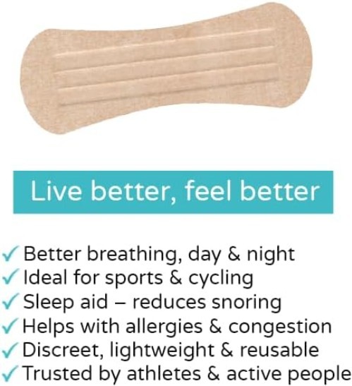 Extra Strong Hypoallergenic Nasal Strips – 30 Count Anti-Snoring Solution